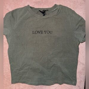 Olive Green 'Love You' T-Shirt